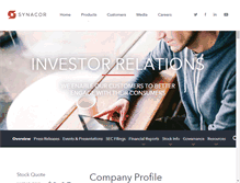Tablet Screenshot of investor.synacor.com